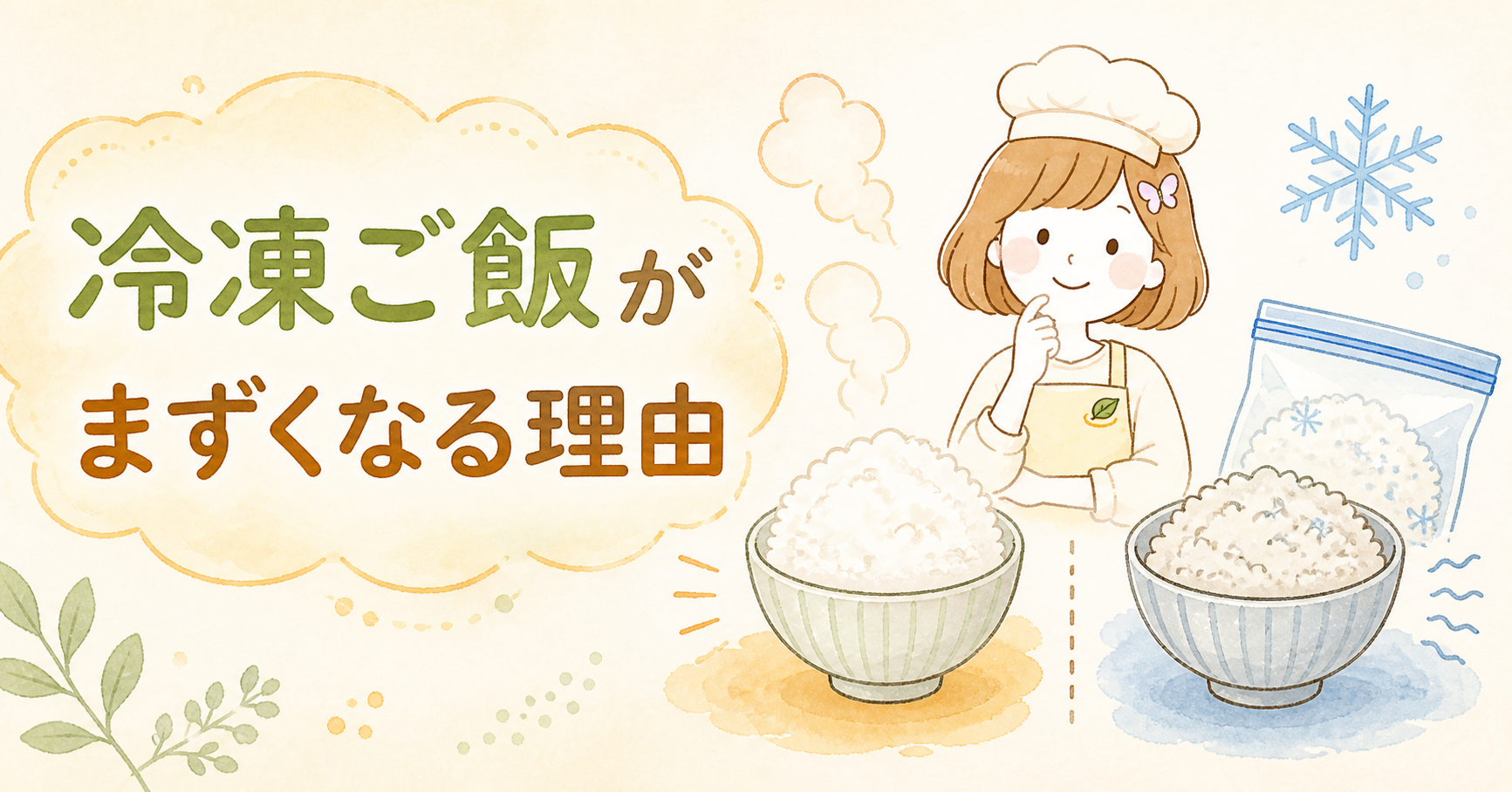冷凍ご飯がまずくなる本当の理由。管理栄養士が原因を4つに絞ってお伝えします