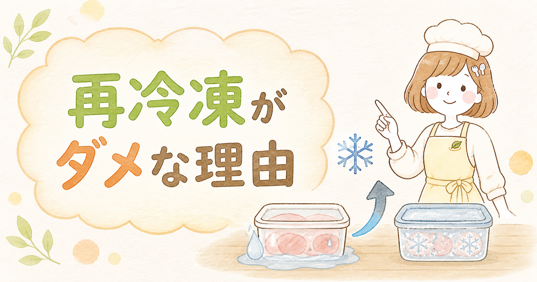 一度解凍した食材の再冷凍がダメと言われる理由。管理栄養士が2つに分けて説明します