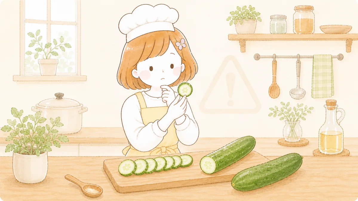 苦いきゅうりは食べていい？公的機関が引いている線と、引いていない線