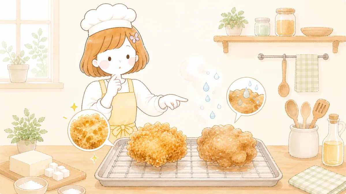 揚げ物がべちゃべちゃ｜衣に残っているのは、油ではなく水です