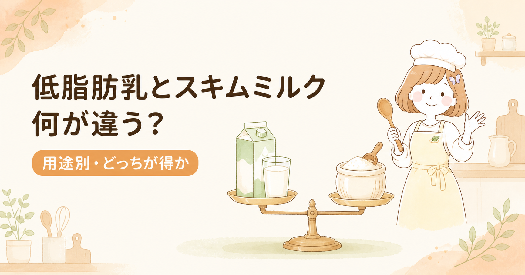 低脂肪乳とスキムミルクの違いは？用途別どっちが得か