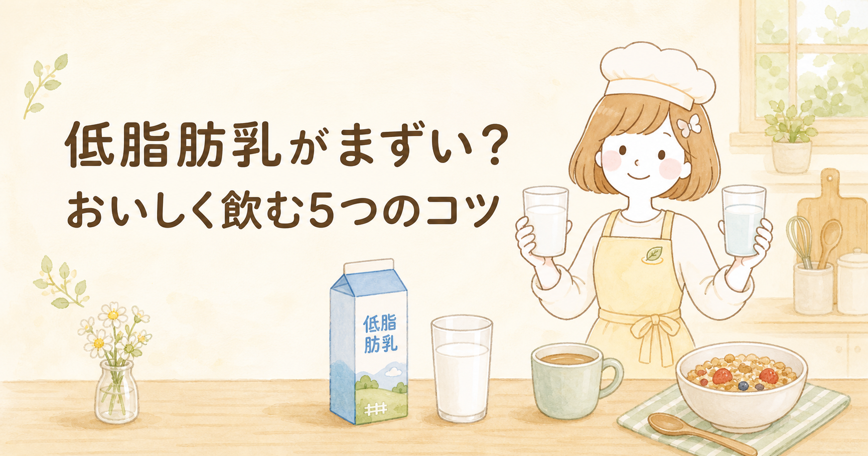 低脂肪乳がまずい・薄いと感じる理由は？おいしく飲む5つのコツ